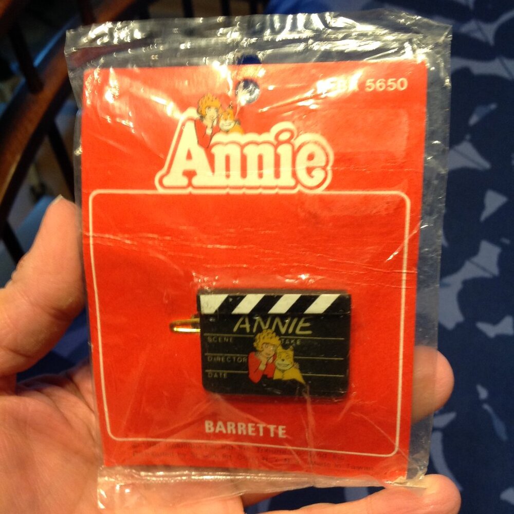 NIP Vintage 1980's Little Orphan Annie Barrette Hair Clip